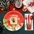 thumbnail image 6 of Taotanxi Paper Plates - 10-Count 7" x 7" Disposable Christmas Party Supply Dessert Plates in 9 Designs (Red, Green), 6 of 7