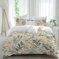 thumbnail image 2 of Sage Green Yellow Botanical Duvet Cover Set, Spring Summer Vintage Soft Duvet Cover Twin Size Bedding Set 4 Pieces, 1 Quiltcover and 2 Pillowcases with Zipper, 1 Bed Sheet for All Seasons, 2 of 9