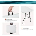 thumbnail image 3 of FDW Folding Half Portable Foldable Table for Parties Backyard Events, White, 3 of 7