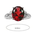 thumbnail image 5 of Jiaroswwei Finger Ring Geometric Imitation Garnet Jewelry Opening Adjustable Sparkling Ring for Daily Wear, 5 of 7