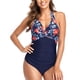 thumbnail image 3 of Traje de baño de una pieza con cuello halter Nikou para mujer V, 3 of 7