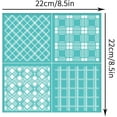 thumbnail image 3 of 2Pcs 8.6x8.6 Inch Self-Adhesive Silk Screen Printing Stencil Buffalo Plaid Silk Screen Stencil, 3 of 9