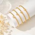 thumbnail image 7 of Turandoss 14K Gold Plated Dainty Beaded Monogram Bracelet for Girls Women Cute Bubble Initial A-Z Jewelry Personalized Birthday Gifts for Her Teen Girl Fashion, 7 of 7
