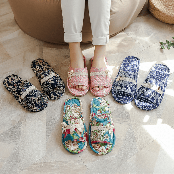 Zapatillas de algodón de tela a máquina para hombres y mujeres, zapatillas de interior para parejas con suelo de corcho, zapatillas de tela silenciosa para primavera, otoño e invierno