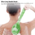 thumbnail image 3 of Clearance Brush Scrubber Anti Slip Long Handle Back Brush For Shower, Dual-Sided back Scratchers Back Brush with Stiff and Soft Bristles,Body Exfoliator for Bath or Dry Brush,Green, 3 of 9
