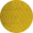 thumbnail image 1 of Ahgly Company Indoor Round Solid Yellow Modern Area Rugs, 5' Round, 1 of 4