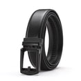 thumbnail image 2 of Eoperou Men Faux Leather Belt Micro Automatic Buckle Ratchet Track Belt Scratch-resistant Belt Fashion Accessories, 2 of 8