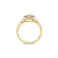 thumbnail image 4 of 3/4 Carat (Ctw) Cushion-Cut Citrine Halo Ring in 10K Yellow Gold with Diamonds for Women, 4 of 6