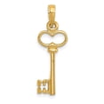 thumbnail image 2 of Auriga Fine Jewelry 14K Yellow Gold 3-D Key Charm Pendant for Women (L-26 mm,W-8 mm), 2 of 6