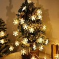 thumbnail image 5 of Cadena de luces LED, creativas luces de copos de nieve para árbol de Navidad, luces intermitentes, cadena de luces, caja de batería, luces decorativas, luces pequeñas USB, 5 of 5