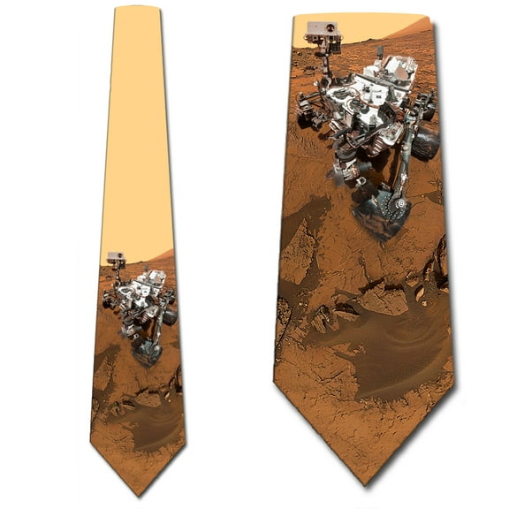 Space Ties Mens Mars Rover Outer Space Necktie by Three Rooker