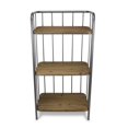 thumbnail image 1 of Cheungs 5342 3 Tier Display Piece with A Barred, Metal Frame & Wooden Shelves, 1 of 1