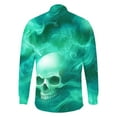 thumbnail image 4 of Yusimy Men's Halloween Skeleton Gamer T-Shirt - Funny Video Gaming Graphic Design for Gamers Spooky Cool Style, Casual Daily Wear Gaming Tee, 4 of 7