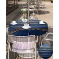 thumbnail image 5 of nqOlkjepod Luxury Navy Blue Outdoor Tablecloth with Umbrella Hole & Zipper, Golden Contemporary Abstract Round Table Cover 54 Inch, Dining Waterproof Table Cloth Protector for Patio/Party/Picnic, 5 of 7