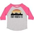 thumbnail image 3 of Inktastic Fort Worth Texas Skyline Retro Boys or Girls Toddler T-Shirt, 3 of 5
