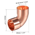 thumbnail image 2 of Conector de codo de cobre de 90 grados Uxcell para fontanería 1.77" x 1.77" x 1.1", 2 of 3