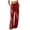 Wine, variant on Tqcoqu Women's Wide Leg Elastic Waist Cargo Pants,Solid Drawstring Outdoor Hiking Casual Trousers With Multi Pockets