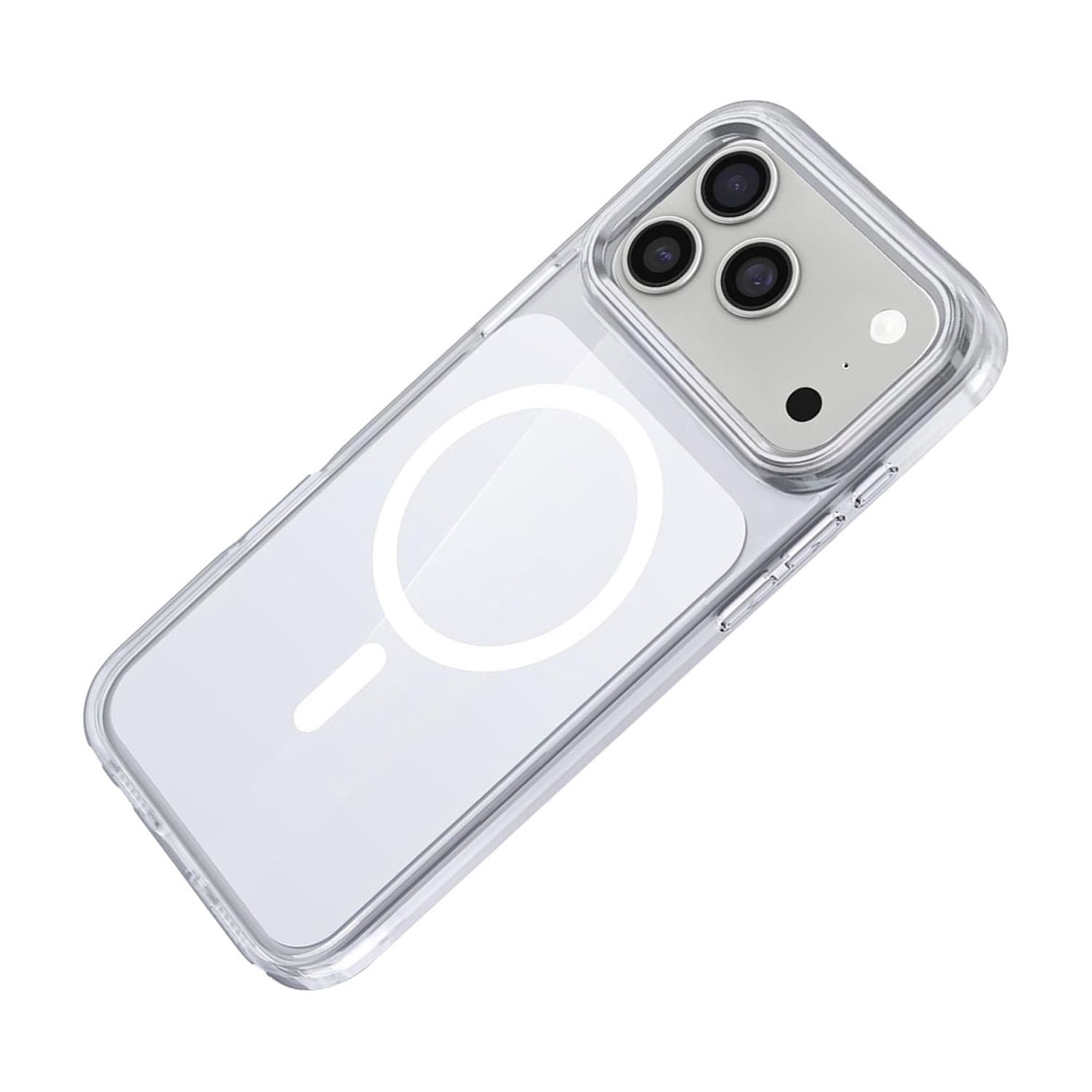 Transparent Magnetic Defender Case for iPhone 17 Pro Max - White