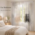 thumbnail image 3 of Brown Black Abstract Sheer Curtains 96 Inch Length 2 Panels Set, Modern Gradient Mottled Simple Art Voile Window Treatment Semi Sheer Long Curtains Drapes for Bedroom/Living Room/Kitchen 52"x96"x2, 3 of 8