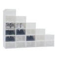 thumbnail image 2 of ToppiJoy 20-Pack Clear Plastic Stackable Shoe Boxes, Foldable Storage Organizer with Transparent Lid - Space Saving Shoe Storage for Closet, Books & Accessories, 2 of 10
