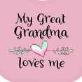 thumbnail image 4 of Inktastic My Great Grandma Loves Me Heart Great Grandchild Boys or Girls Baby Bib, 4 of 4