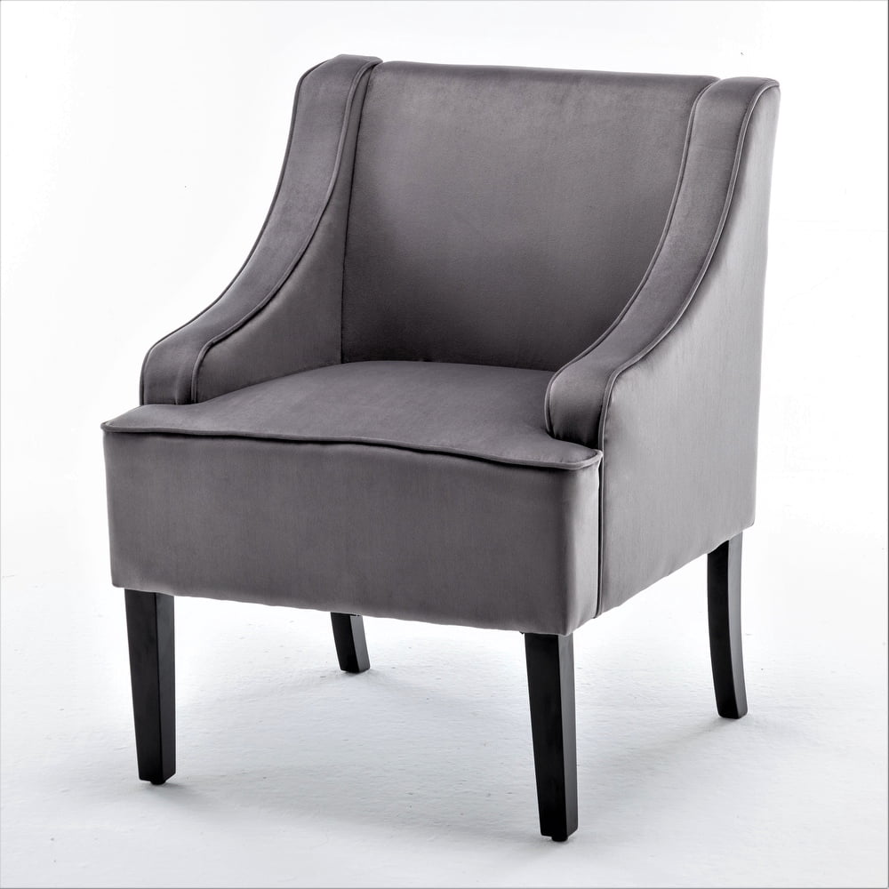 US Pride Furniture Correen 25" Wide Microfiber Accent Chair with Recessed Arms, Gray