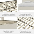 thumbnail image 6 of DHP Eveline Upholstered Platform Bed Frame with High Wingback Headboard, King, Textured Ivory Canvas, 6 of 23