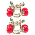 thumbnail image 1 of EeaseMX 2pcs Cherry Glaw Peink Clip Alloy Hair Jaw Clip Rhinestone Glaw Skink Tocado, 1 of 8
