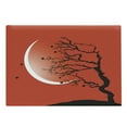 thumbnail image 1 of Modern Cutting Board, Digital Nature Scene with Tree Windy Branches Crescent Moon and Stars Art, Decorative Tempered Glass Cutting and Serving Board, Large Size, Red Black White, by Ambesonne, 1 of 1