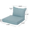 Noble House Attola Outdoor Fabric Club Chair Cushions (Set of 2) in Teal