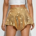 thumbnail image 4 of Hienoo Women's Sparkly Sequins High Waist Shorts for Stage Performance Dancing, Sizes S-XL, 4 of 5