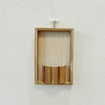 thumbnail image 1 of Solid Wood Wall Decor with Artificial Flowers - Modern Rectangular Hanging Decorations for Living Room & Bedroom - Natural Wooden Home Decor - Versatile Wall Art with Rattan Accents, 1 of 5