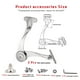 thumbnail image 5 of 2 Packs Silvery Folding Support Hinge Lid Stay with Lid Lift Up Stay Buffer Damper for Wardrobe Cabinets Door Toy Box, 5 of 5
