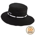 thumbnail image 5 of Panama Jack Women's Contrast Cotton Bucket Sun Hat with Sizing Tie, 3" Brim (Black), 5 of 8