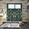 thumbnail image 4 of Yayeee Kitchen Curtains Tier Pair Light Filtering 27"x24" Rod Pocket Short Cafe Window Panel, Beige Christmas Trees, 4 of 7