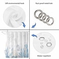 thumbnail image 3 of Seahorse Coastal Shower Curtain Set - Small 36" x 72" Washable Bathtub Curtain with 12 Hooks, Summer Beach Ocean Nautical Coral Waterproof Fabric Stall Shower Curtains for Bathroom/Bathtub Décor, 3 of 6