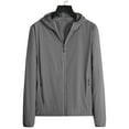 thumbnail image 2 of Nmnitkp Men's UPF 50+ Sun Protection Hooded Jacket UV Shirt Long Sleeve SPF Quick Dry for Fishing Hiking Workout & Cool and Breathable Mens Sun Protection Shirts with Zip Pockets, 2 of 9