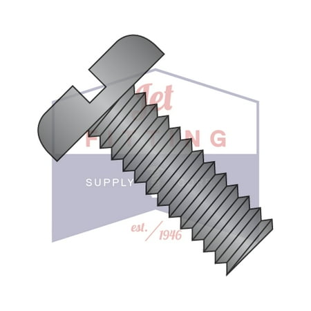 

12-24 x 3/8 Machine Screws | Slotted | Pan Head | Steel | Black Zinc (Quantity: 6000)