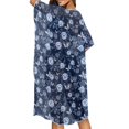 thumbnail image 4 of HELLHERO Lightweight Long Kimono Cover Ups for Swimwear Women for Summer High Quality Fabrics One Size Bathing Suit Cover Up Navy Floral, 4 of 6