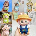 thumbnail image 3 of Mini ropa de muñeca de peluche, accesorios para la Corea, Labubu V1 V2, ídolo, fiesta sentada, suéter a rayas rosas y blancas, 3 of 5