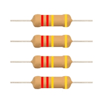 E5-Electronics Resistors Carbon Film 2.2 Ohm .5 Watt 5% Tolerance 20 Pieces