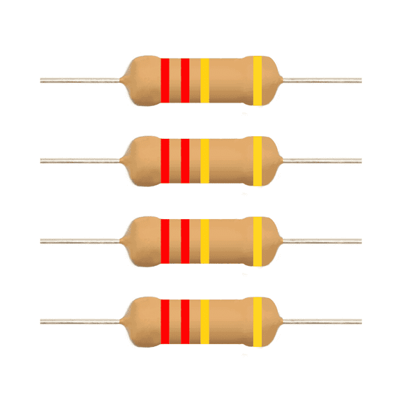 E5-Electronics Resistors Carbon Film 2.2 Ohm .5 Watt 5% Tolerance 20 Pieces
