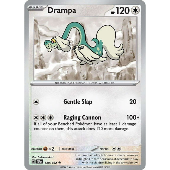 Pokemon Temporal Forces Rare Drampa #138
