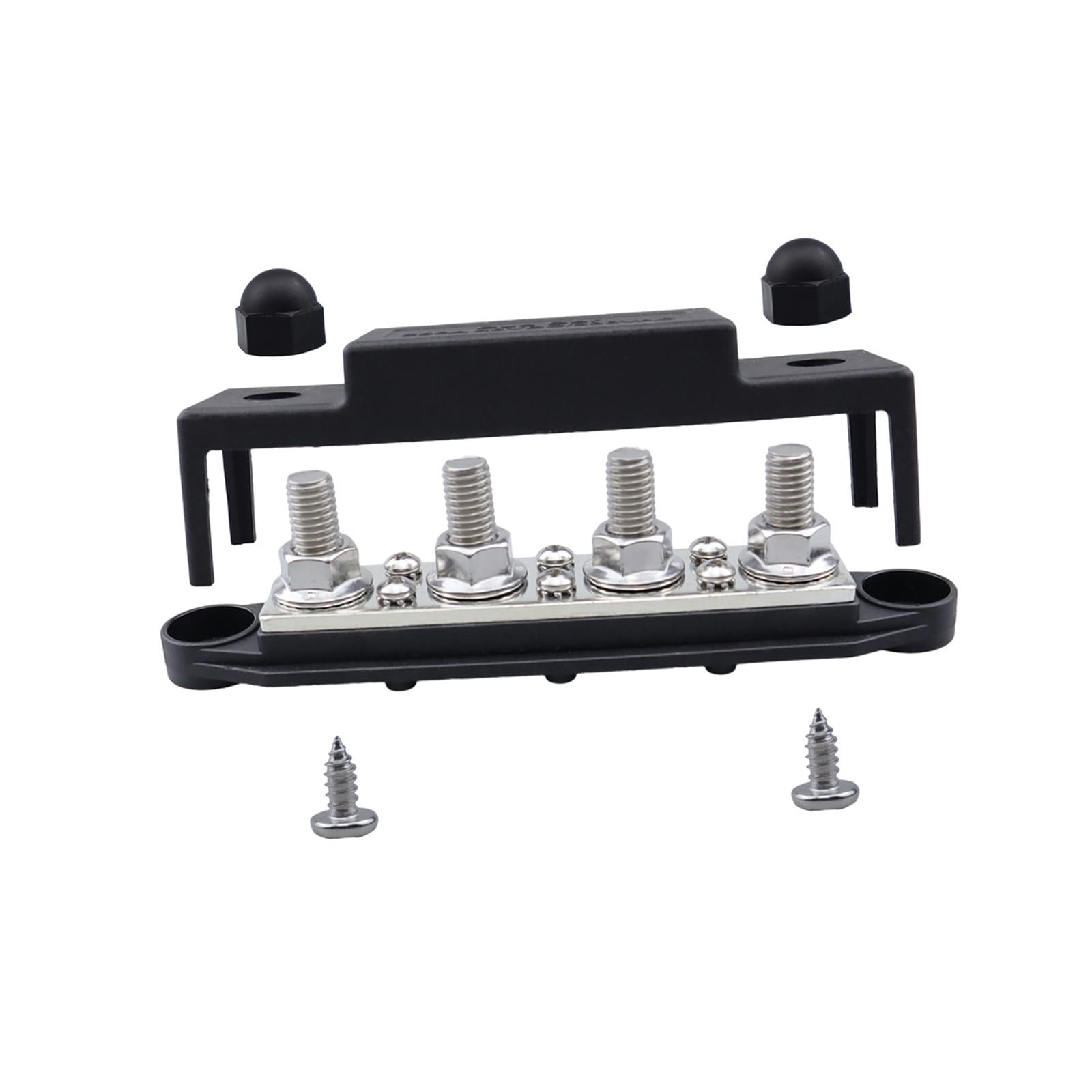 Baoblaze Power Distribution Block 300A Bus Bar Terminal Block for Marine RV Boat Black M10 3 8 Studs