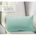thumbnail image 2 of Nestl Velvet Throw Pillow Covers Solid Rectangle Soft Decorative Pillow Cover for Sofa, 12" x 20", Mint, Pack of 2, 2 of 8