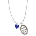 thumbnail image 1 of Delight Jewelry Acrylic 5/16" Royal Blue Heart Best Mom Ever Charm Necklace, 1 of 4