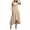 A Khaki, variant on Womens Summer Dresses Boat Neck Sleeveless Pleated Irregular Hem Casual Loose Elegant Vacation Wedding Guest Maxi Dress