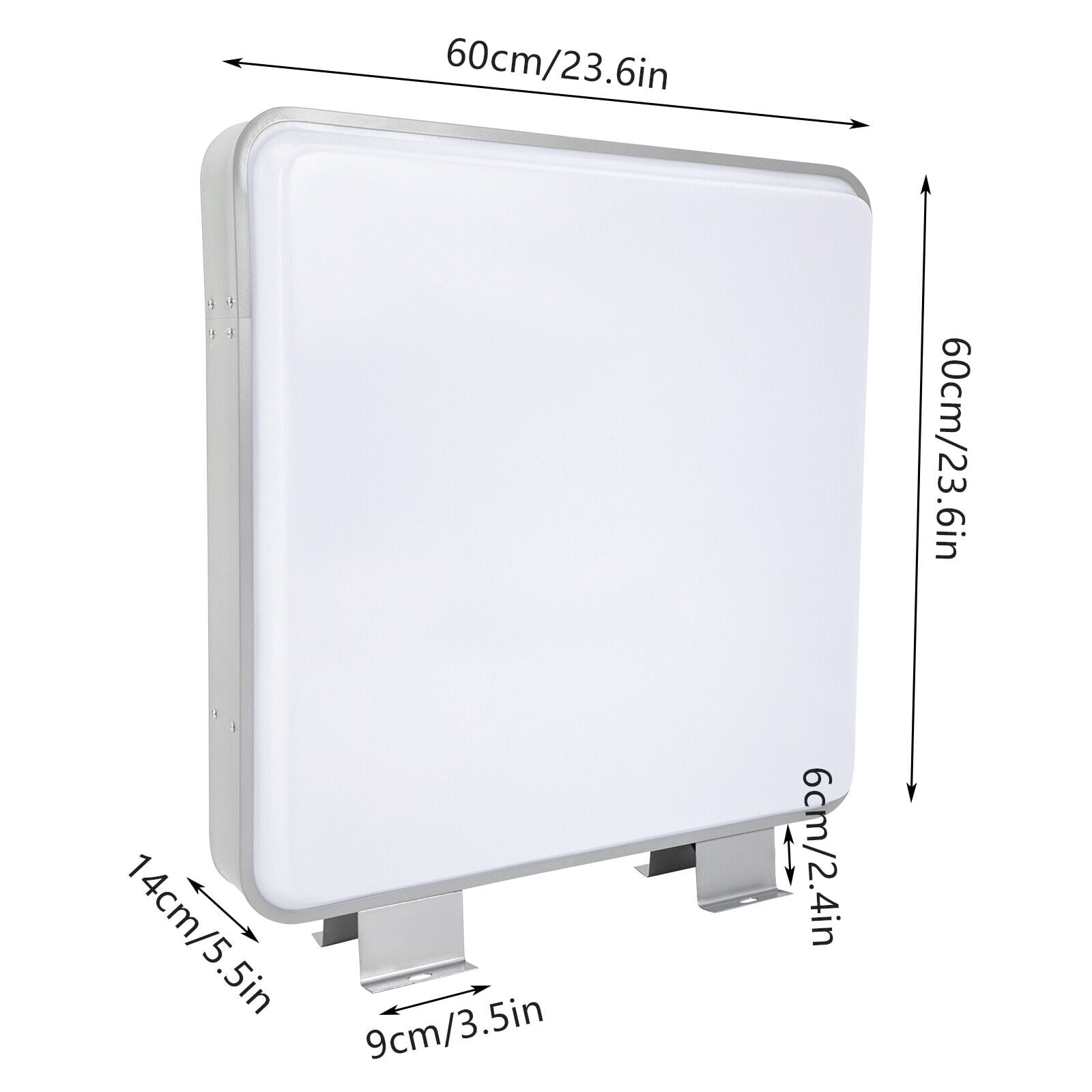 Square LED Advertising Light Box, Waterproof Double-Sided Lighted Advertising Board for Display, Illuminated Signage for Business