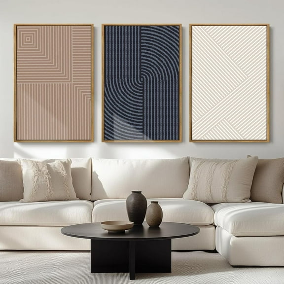 FCCUYE d Neutral Tree Canvas Wall Art 24 * 36 Inch Large Forest Bird Abstract Wall Decor Farmhouse Illustration Artwork for Living Room Bedroom Set of 3