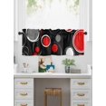 thumbnail image 5 of Valances for Windows Abstract Red Rod Pocket Cafe Window Treatments Valance Curtains for Kitchen Bathroom Laundry Basement Windows 42"x18", 5 of 9